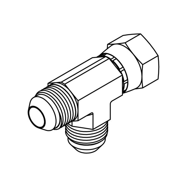 Tompkins Hydraulic Fitting-Steel16MJ-16FJX-16MJ TEE 6602-16-16-16